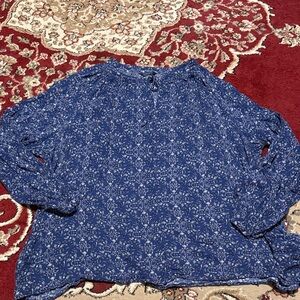 Lucky Brand Navy Floral Top